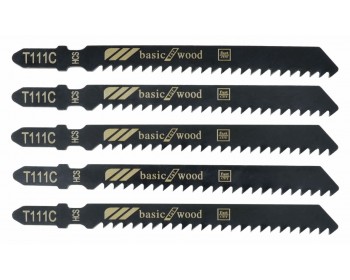 5pc, 75mm x 8 TPI Fast Cut Jigsaw Blades For Wood (T111C)